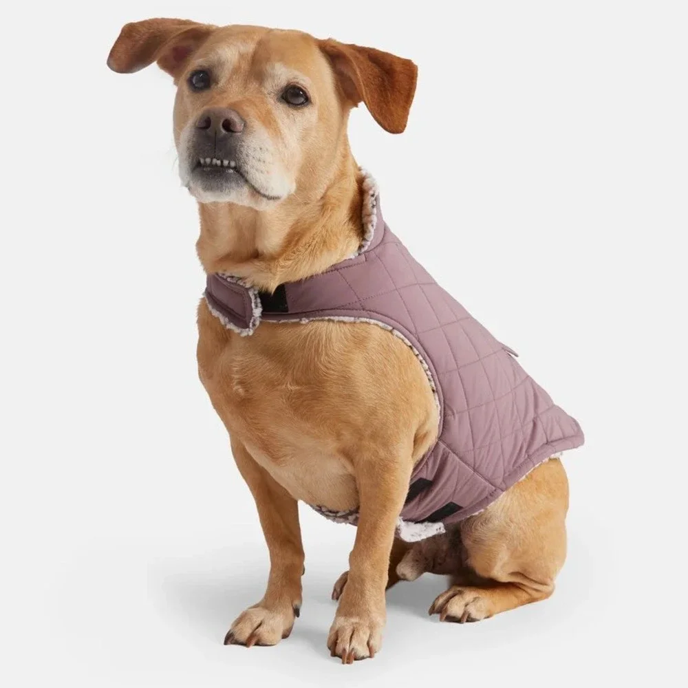 Free Country Dog Jacket Stratus Lite Large Purple Quilted Fleece Pet Coat NWT